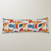 明るい幾何学的レトロ抽象芸術 ボディピロー (裏面)