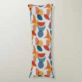 明るい幾何学的レトロ抽象芸術 ボディピロー (正面縦)