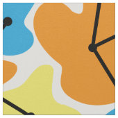 明るい幾何学的原子中世紀型 ファブリック (クローズアップ)