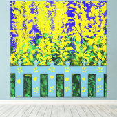 明るい庭の脱出：黄色い開花のダンス キャンバスプリント (インサイチュ (ウッドフロア))