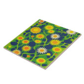 明るい庭の花 タイル (側面)