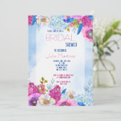 明るい庭の花 ブライダルシャワー招待状 招待状 (スタンド正面)