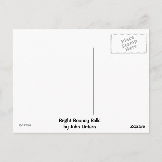 明るい弾力がある球 ポストカード (裏面)