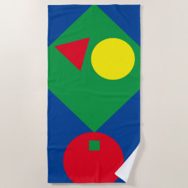 明るい形状はっきりしたビーチタオル ビーチタオル