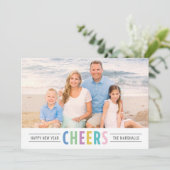 明るい応援グリーンハッピーニューイヤー写真 シーズンカード (スタンド正面)