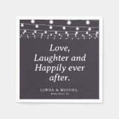 明るい恋の笑い声と楽しいその後 スタンダードカクテルナプキン (正面)