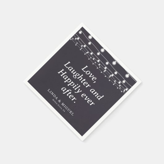 明るい恋の笑い声と楽しいその後 スタンダードカクテルナプキン (角)