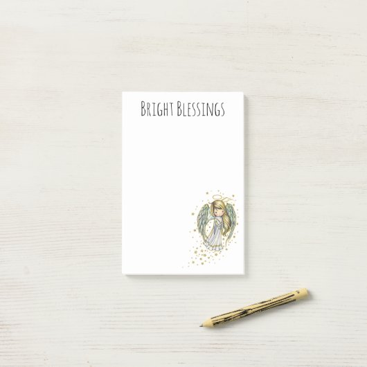 明るい恵みかわいいエンジェルスティッキーポストイット ポストイット (デスク上)