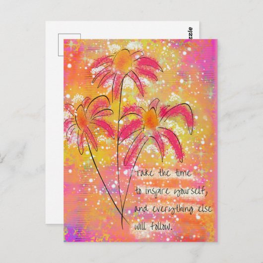 明るい感動的引用文はがき ポストカード (正面/裏面)