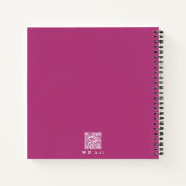 明るい感動的赤与え紫に「決してアップしない」 ノートブック (裏面)