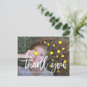 明るい感謝してい | 卒業写真ありがとう ポストカード (スタンド正面)