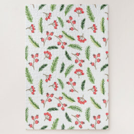 明るい手で描かれたクリスマスのミスタントーパターン ジグソーパズル