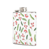 明るい手で描かれたクリスマスのミスタントーパターン フラスク (左)