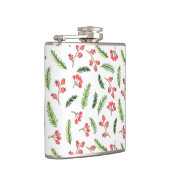 明るい手で描かれたクリスマスのミスタントーパターン フラスク (右)