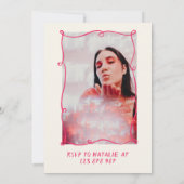 明るい手ドロードボウ21stフォトバースデーパーティー 招待状 (裏面)