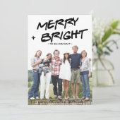 明るい手メリーでブラシをかけたタイポグラフィ写真 シーズンカード (スタンド正面)