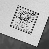 明るい手メリーで手紙で書かれたクリスマスの住所は セルフインキングスタンプ