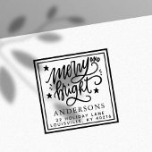 明るい手メリーで手紙で書かれたクリスマスの住所は セルフインキングスタンプ