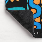 明るい手塗りパターンは名前を個人化します マウスパッド (コーナー)