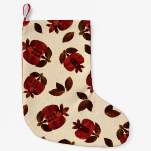 明るい手榴弾:手作りの繰り返しパターン。 スモールクリスマスストッキング