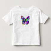 明るい抽象的なブレンドの蝶の子供用Tシャツ トドラーTシャツ (正面)