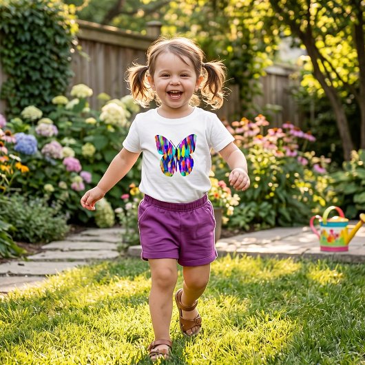 明るい抽象的なブレンドの蝶の子供用Tシャツ トドラーTシャツ