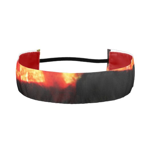 明るい抽象芸術オレンジ非ヘッドバスリップまたは滑ることンド、春 アスレチックヘッドバンド (正面)