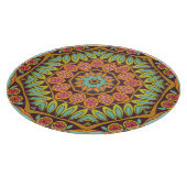 明るい抽象芸術フローラオーナメントデザイン。 カッティングボード (角)