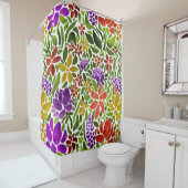 明るい抽象芸術フローラシャワーカーテン シャワーカーテン (インサイチュ)