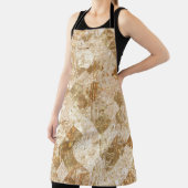 明るい抽象芸術モザイクの金色パターン エプロン (インサイチュ)