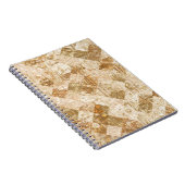 明るい抽象芸術モザイクの金色パターン ノートブック (右側)