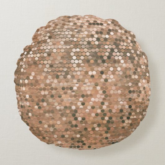 明るい抽象芸術モザイクヴィンテージの背景(glo) ラウンドクッション (正面)