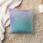 明るい抽象芸術モザイク数々のカラーの光沢 クッション (ブランケット)