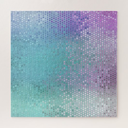 明るい抽象芸術モザイク数々のカラーの光沢 ジグソーパズル (横)