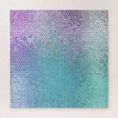 明るい抽象芸術モザイク数々のカラーの光沢 ジグソーパズル (縦)