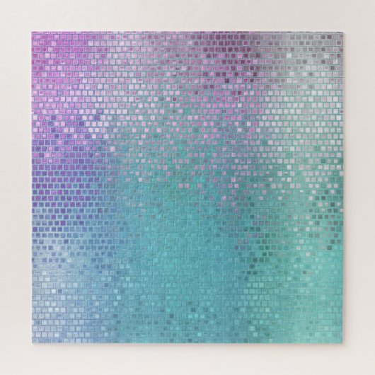 明るい抽象芸術モザイク数々のカラーの光沢 ジグソーパズル (縦)