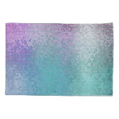 明るい抽象芸術モザイク数々のカラーの光沢 枕カバー (裏面)