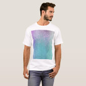明るい抽象芸術モザイク数々のカラーの光沢 Tシャツ (正面フル)