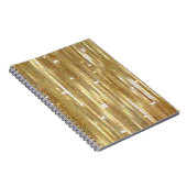 明るい抽象芸術モザイク黄金色の背景(光沢あり) ノートブック (右側)