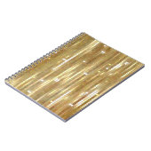 明るい抽象芸術モザイク黄金色の背景(光沢あり) ノートブック (左側)