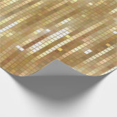 明るい抽象芸術モザイク黄金色の背景（光沢あり） ラッピングペーパー (角)