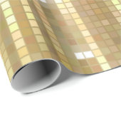 明るい抽象芸術モザイク黄金色の背景（光沢あり） ラッピングペーパー (ロールコーナー)