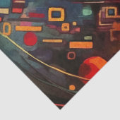 明るい抽象芸術円形デコページ 薄葉紙 (詳細)