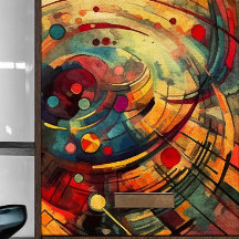 明るい抽象芸術円形デコページ