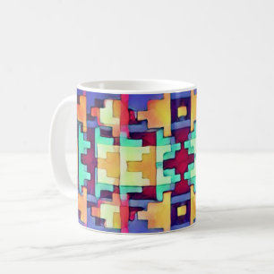 明るい抽象芸術南西 コーヒーマグカップ