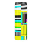 明るい抽象芸術幾何学的ネオンパターン投げピロ タンブラー (裏面)