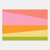 明るい抽象芸術幾何形状 |レインボー ラッピングペーパーシート (正面3)