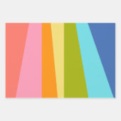 明るい抽象芸術幾何形状 |レインボー ラッピングペーパーシート (正面2)