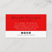 明るい抽象芸術水彩虹のメイクアップアーティスト 名刺 (裏面)