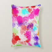 明るい抽象芸術絵を描のスプラッシュ アクセントクッション (正面(垂直))